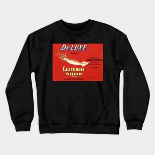 DeLuxe Brand Vintage Squid Label Cannery Row Monterey Crewneck Sweatshirt